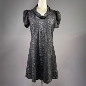 Calvin Klein Charcoal Snake Print Mini Dress (R8)